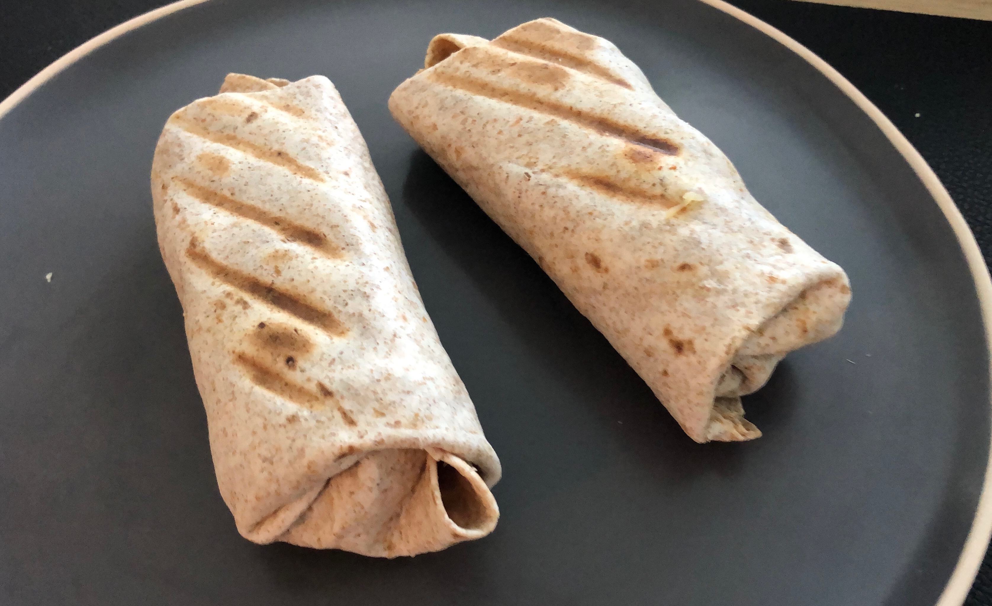 Krokante wrap met (vega) kip en paprika